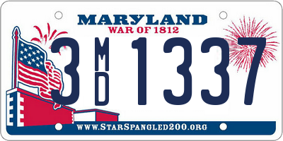 MD license plate 3MD1337