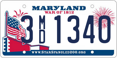 MD license plate 3MD1340