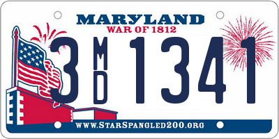 MD license plate 3MD1341