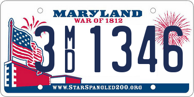 MD license plate 3MD1346