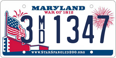 MD license plate 3MD1347