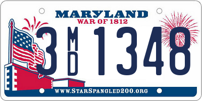 MD license plate 3MD1348