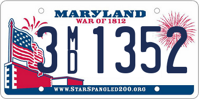 MD license plate 3MD1352