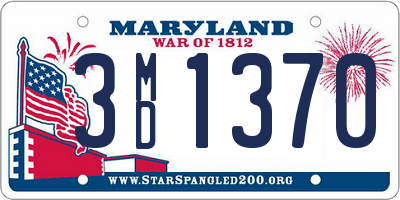 MD license plate 3MD1370