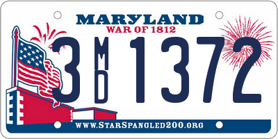 MD license plate 3MD1372