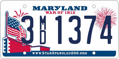 MD license plate 3MD1374