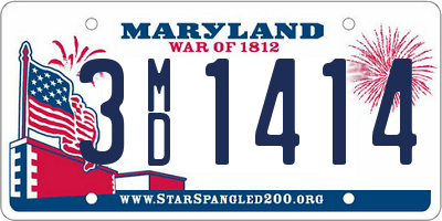 MD license plate 3MD1414