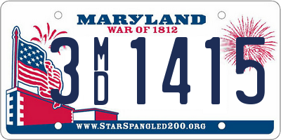 MD license plate 3MD1415