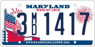 MD license plate 3MD1417