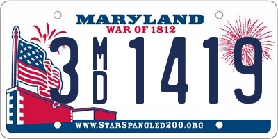 MD license plate 3MD1419