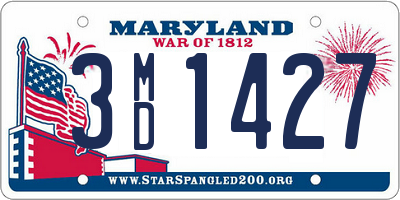 MD license plate 3MD1427