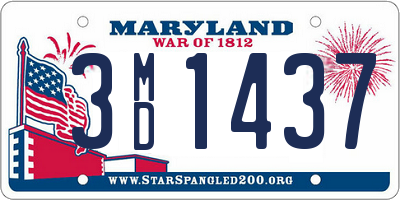 MD license plate 3MD1437