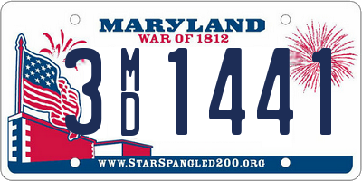 MD license plate 3MD1441