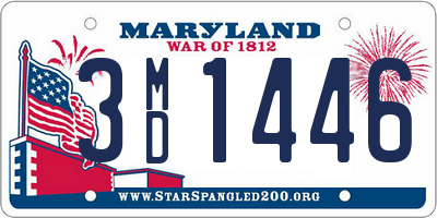 MD license plate 3MD1446