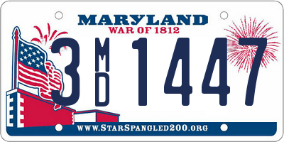 MD license plate 3MD1447