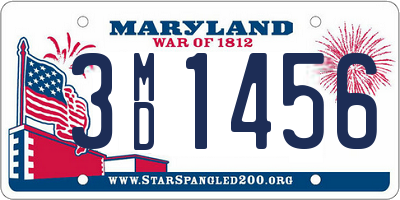 MD license plate 3MD1456