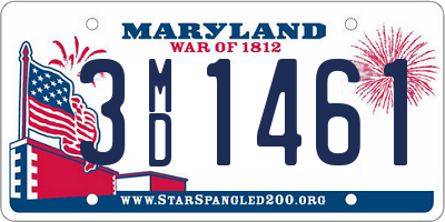 MD license plate 3MD1461