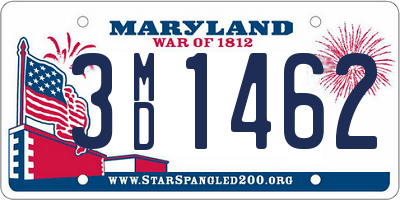 MD license plate 3MD1462