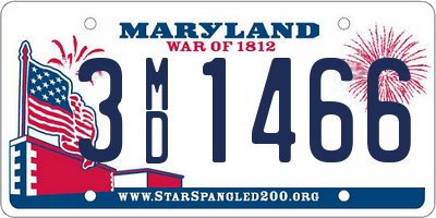 MD license plate 3MD1466