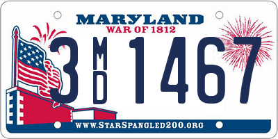 MD license plate 3MD1467