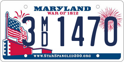 MD license plate 3MD1470