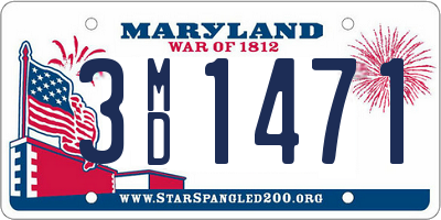 MD license plate 3MD1471