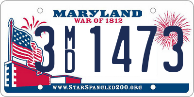 MD license plate 3MD1473