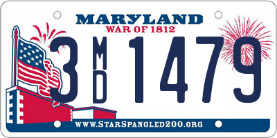 MD license plate 3MD1479