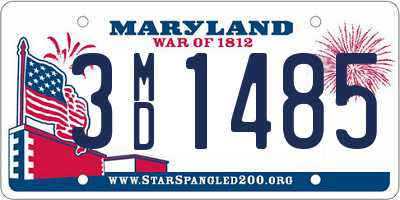 MD license plate 3MD1485