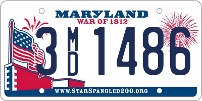 MD license plate 3MD1486