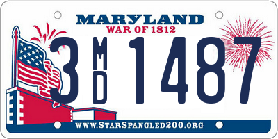 MD license plate 3MD1487