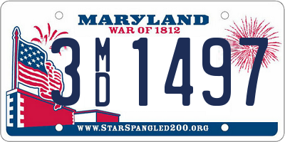 MD license plate 3MD1497