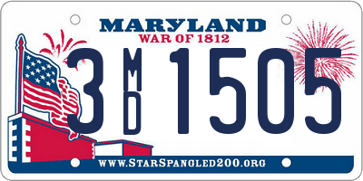 MD license plate 3MD1505