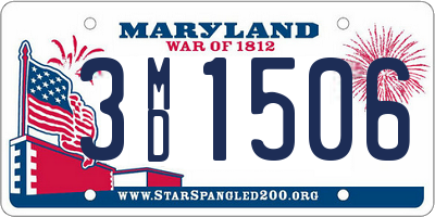 MD license plate 3MD1506