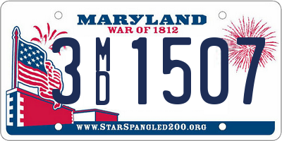 MD license plate 3MD1507