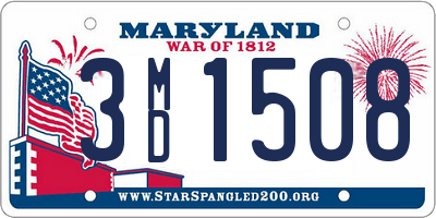 MD license plate 3MD1508