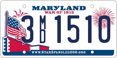 MD license plate 3MD1510