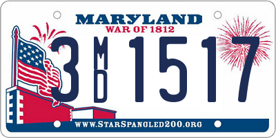 MD license plate 3MD1517