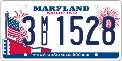 MD license plate 3MD1528