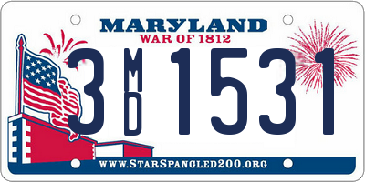 MD license plate 3MD1531