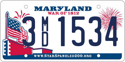 MD license plate 3MD1534