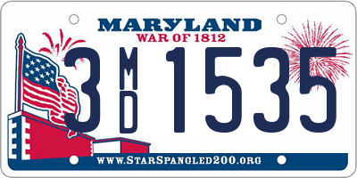 MD license plate 3MD1535