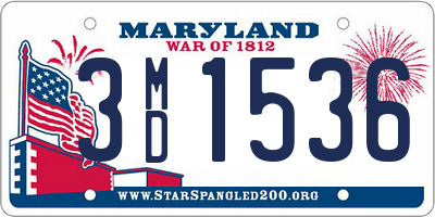 MD license plate 3MD1536