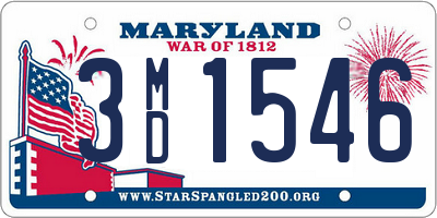 MD license plate 3MD1546