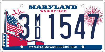 MD license plate 3MD1547