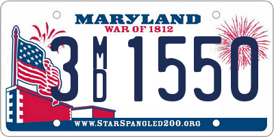 MD license plate 3MD1550