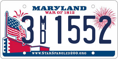 MD license plate 3MD1552