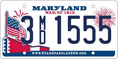 MD license plate 3MD1555