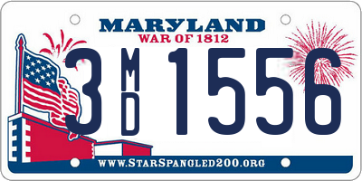 MD license plate 3MD1556