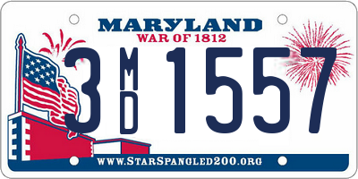 MD license plate 3MD1557